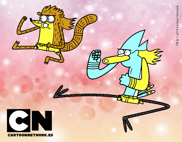 Mordecai y Rigby karatekas