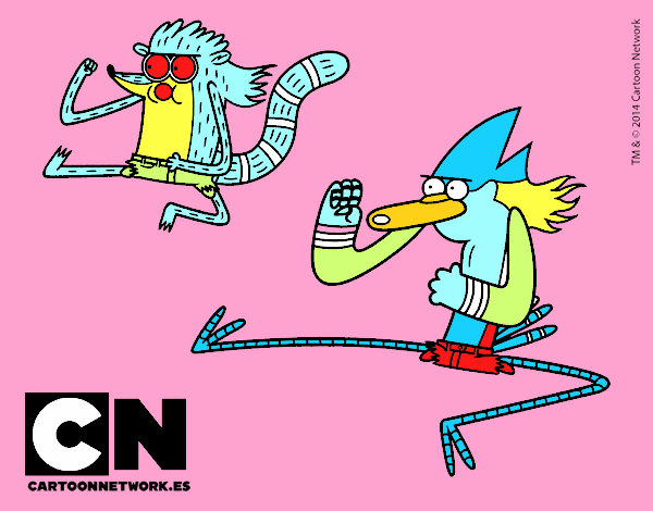 Mordecai y Rigby karatekas