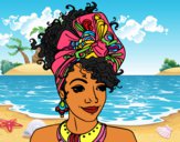Dibujo Mujer africana pintado por LunaLunita