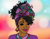 Dibujo Mujer africana pintado por queyla