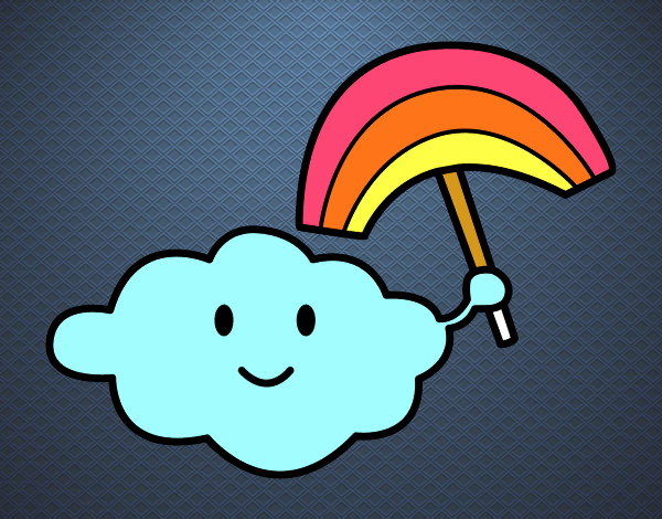 Nube con arcoiris