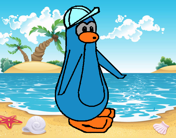 Pingüino con gorra