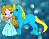 Princesa y unicornio