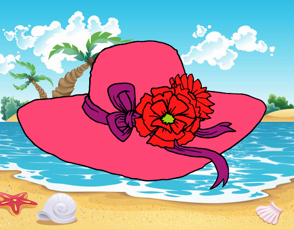 Sombrero con flores