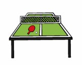 Dibujo Tenis de mesa 1 pintado por kjdfshiudf