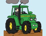 Dibujo Tractor en funcionamiento pintado por kjdfshiudf