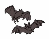 Dibujo Un par de murciélagos pintado por kjdfshiudf