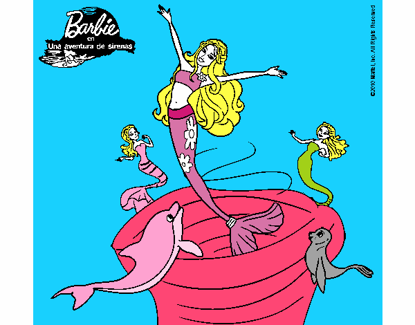 Barbie sirena contenta