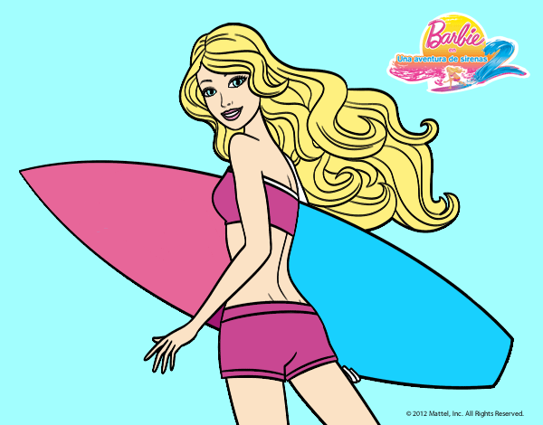 Barbie surfera