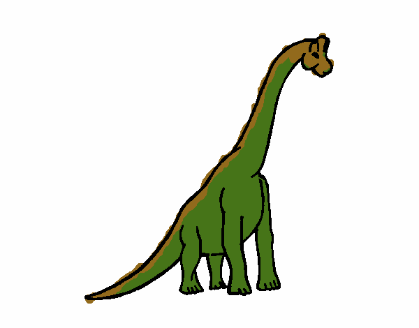 brachiosaurus verde y cafe