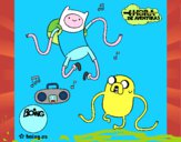 Finn y Jake escuchando música