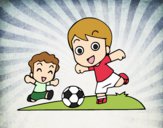 Dibujo Fútbol en el recreo pintado por sarita22