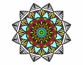 Dibujo Mandala frutal pintado por B3LU