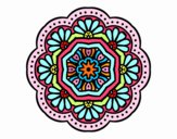 Dibujo Mandala mosaico modernista pintado por yoslaidi