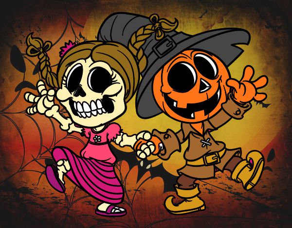 Miércoles y Jack-o-lantern