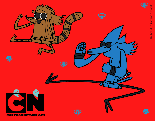 Mordecai y Rigby karatekas