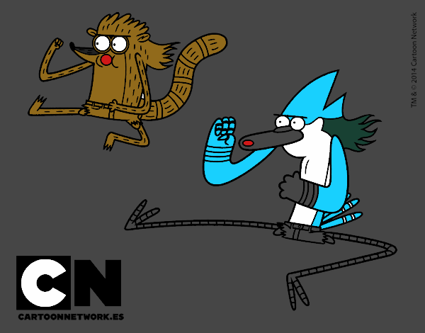 Mordecai y Rigby karatekas