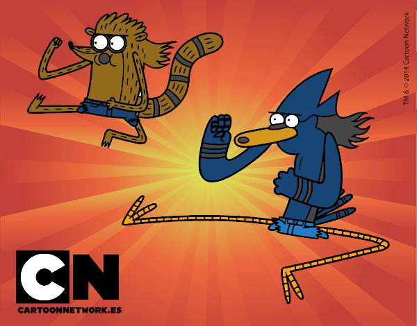 Mordecai y Rigby karatekas