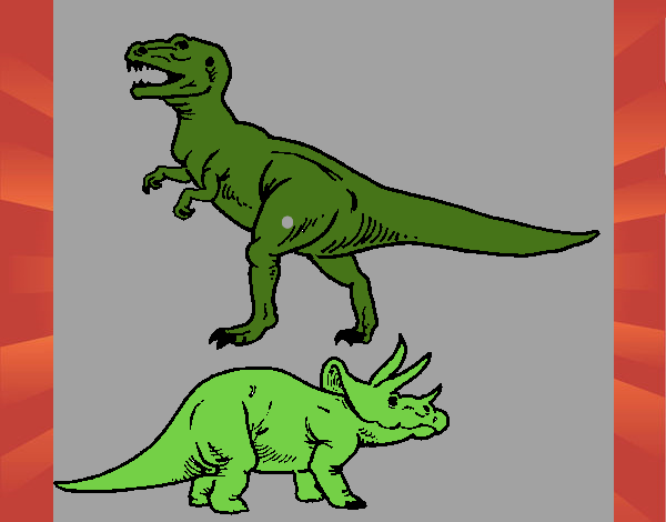 Triceratops y tiranosaurios rex