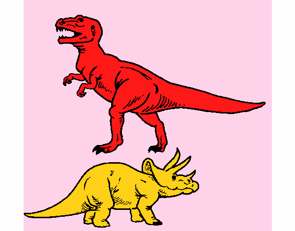 Triceratops y tiranosaurios rex