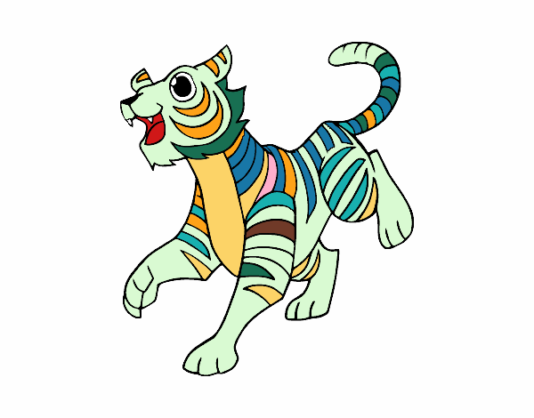 Dibujo Un tigre de bengala pintado por sutfer