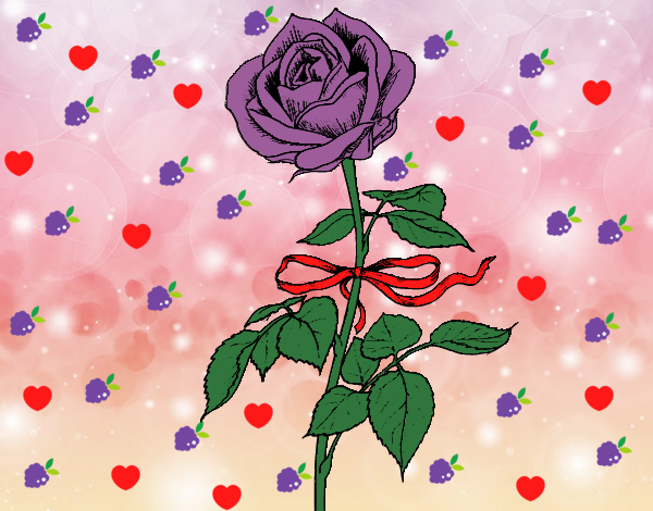 Dibujo de la rosa morada pintado por en  el día 07-09-15 a las  02:54:30. Imprime, pinta o colorea tus propios dibujos!