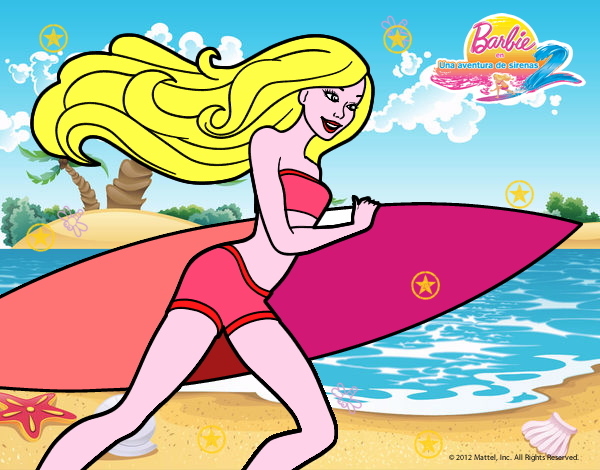 Barbie corre al agua