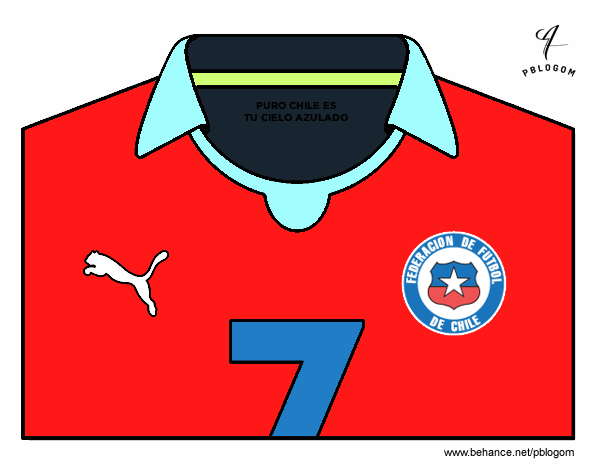 Camiseta del mundial de fútbol 2014 de Chile