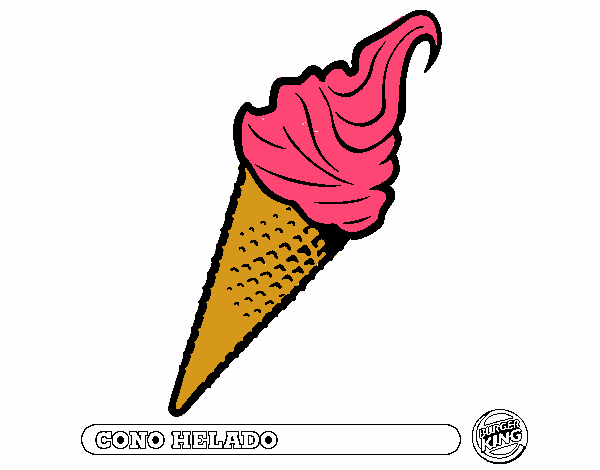 cono helado de fresa