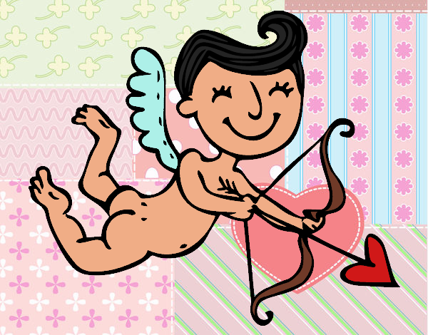 Cupido contento con flecha