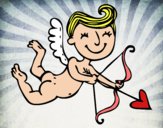 Cupido contento con flecha