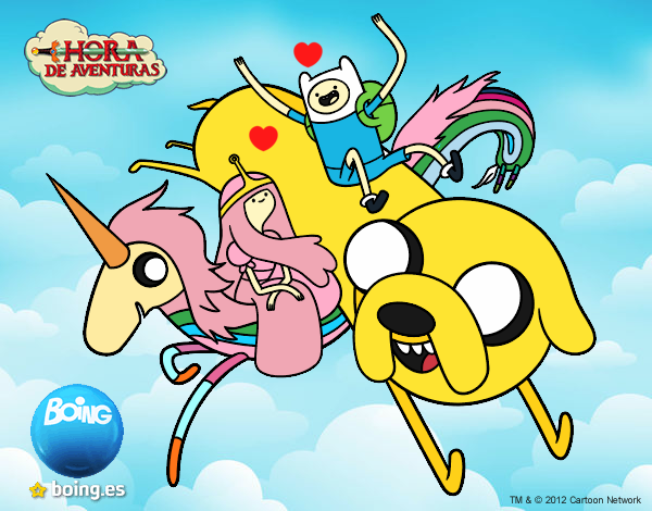 Finn y Jake con la Princesa Chicle