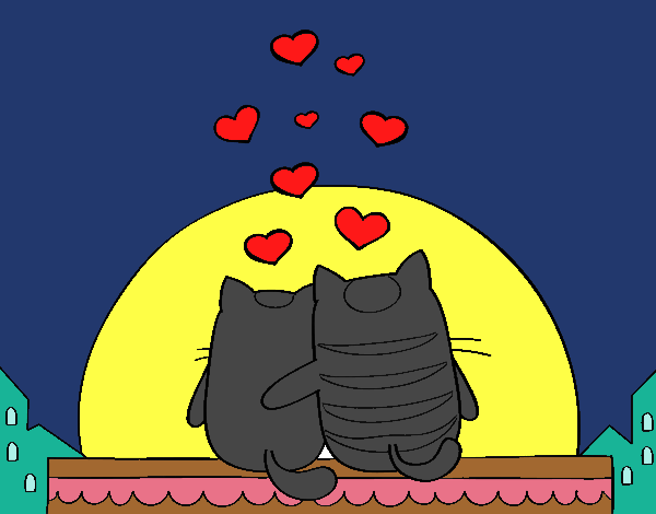 Gatitos enamorados