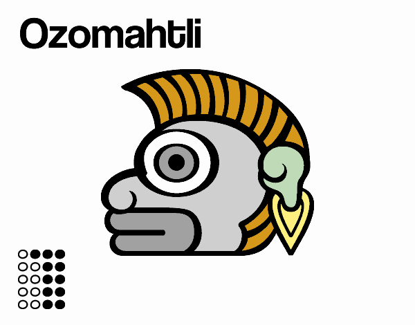 Dibujo Los días aztecas: el mono Ozomatli pintado por yeraldyrub