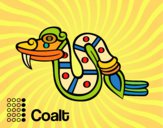 Dibujo Los días aztecas: la serpiente Cóatl pintado por queyla