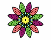 Dibujo Mandala flor con pétalos pintado por Linda CL