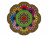 Dibujo Mandala mosaico modernista pintado por nenajp