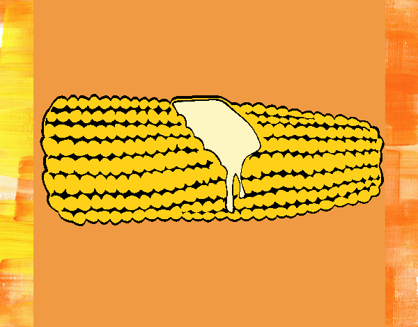Dibujo Mazorca de maíz 1 pintado por helio