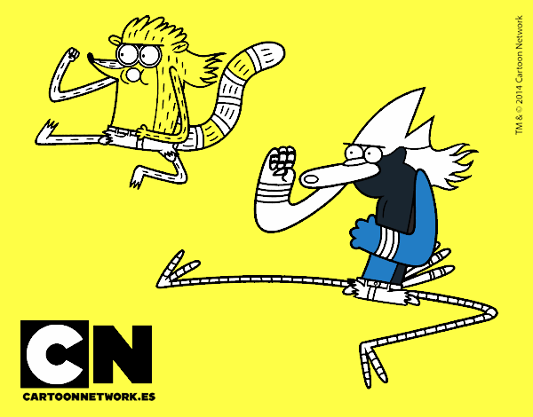 Mordecai y Rigby karatekas