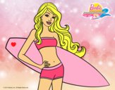 Barbie con tabla de surf