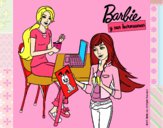 Barbie y su hermana merendando