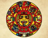 Dibujo Calendario azteca pintado por ru_82