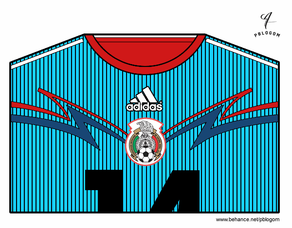 Camiseta del mundial de fútbol 2014 de México