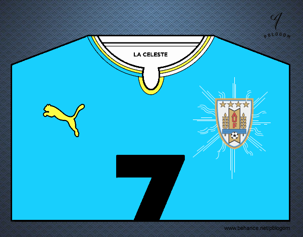 Camiseta del mundial de fútbol 2014 de Uruguay