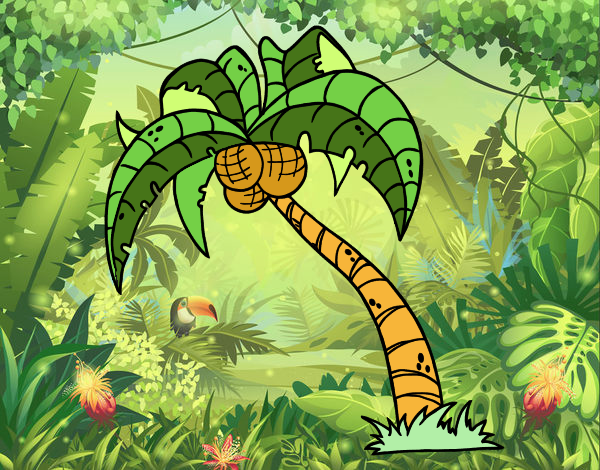 Dibujo de El cocotero en la selva pintado por en  el día  26-09-15 a las 21:53:03. Imprime, pinta o colorea tus propios dibujos!