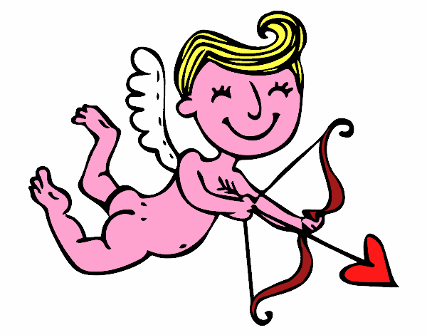 Cupido contento con flecha