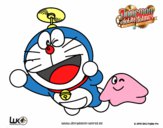 Dibujo Doraemon volando pintado por bianka24
