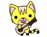 Gato guitarrista