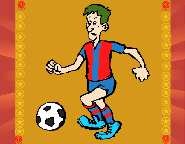 Dibujo Jugador de fútbol pintado por romanioli