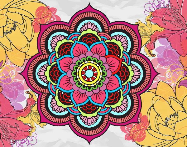 Mandala flor oriental